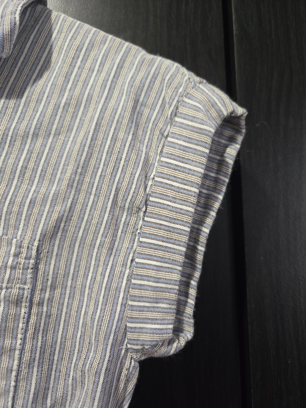 Japna Light Blue Striped Button-Front Button Up Shirt Dress Pockets Size Xs - Picture 7 of 10